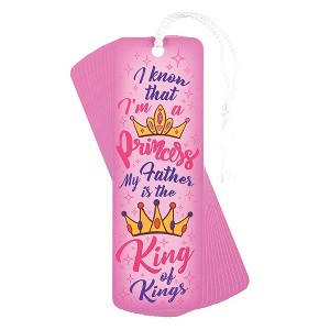 Dicksons Princess King of Kings, Pink 6 x 2 Inch Laminated Cardstock Tassel Bookmark; Pack of 12 - 1 of 2