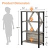 COZONY 3/4/5-Tier Industrial Bookshelf with LED Lights — Metal Open Shelf Bookcase, Heavy Duty Tall Storage for Bedroom, Office & Living Room - 3 of 4