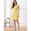 INSPIRE CHIC Women's Plaid Sleeveless Fit A-Line Houndstooth Work Mini Dress - 3 of 4