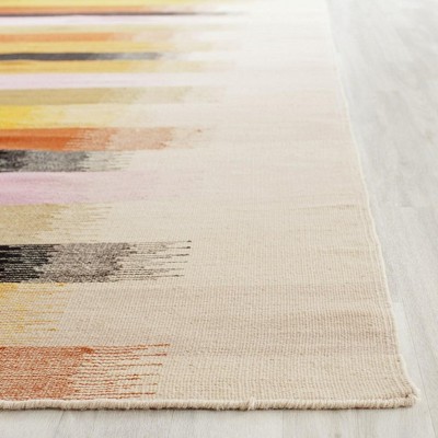 Handwoven Geometric Multicolor Wool Area Rug, 5' x 8'