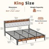 NicBex Metal Bed Frame with Storage Headboard,Modern Platform Bed with Outlets & USB Ports,11" Under-Bed Storage,No Box Spring Needed - 3 of 4
