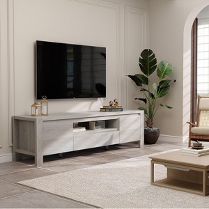 Modern Wood TV Stand with Doors and Cabinet, Farmhouse Entertainment Center for TVs Up to 70in, TV Console for Living Room, Bedroom - 1 of 4
