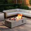 BDELITE 50,000 BTU Outdoor Fire Pit Table with Propane Tank, Glass Stone and Rain Cover-48 *20.9*12.4 Inch - 2 of 4