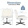 Cross legged chair, Pipersong Meditation Chair, No Wheels Armless Swivel Home Office Chair, Adjustable Wide Seat Computer Task Chair-The Pop Home - 2 of 4