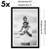 Americanflat 5 Pack of Picture Frames with Mat - Plexiglass Cover - 2 of 4
