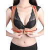 Unique Bargains Women Adjustable Shoulder Back Posture Corrector Brace Support Belt XXL Skin Color - 3 of 4