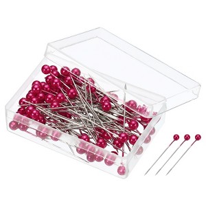 Unique Bargains Pearlized Sewing Stainless Steel Ball Head Needle Straight Quilting Pins - 1 of 4
