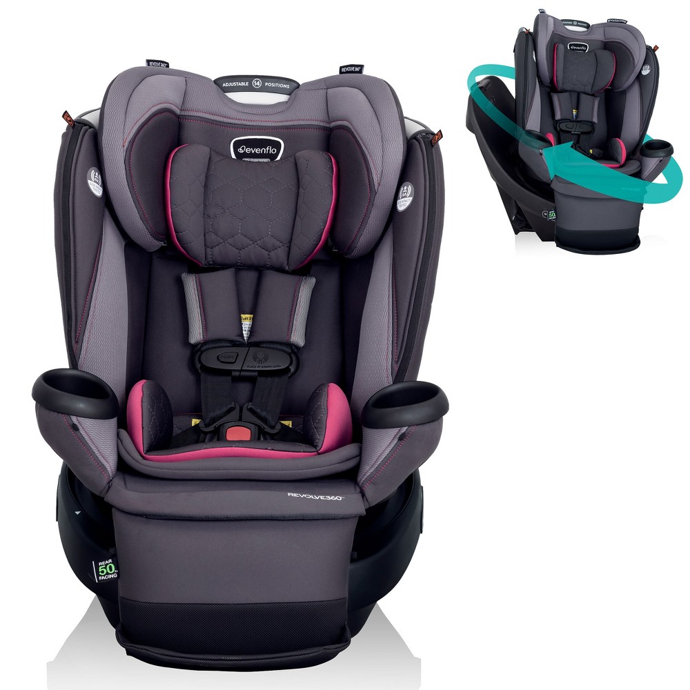 Evenflo Revolve 360 Extend All-in-One Rotational Convertible Car Seat with Quick Clean Cover - Rowe -  89036225