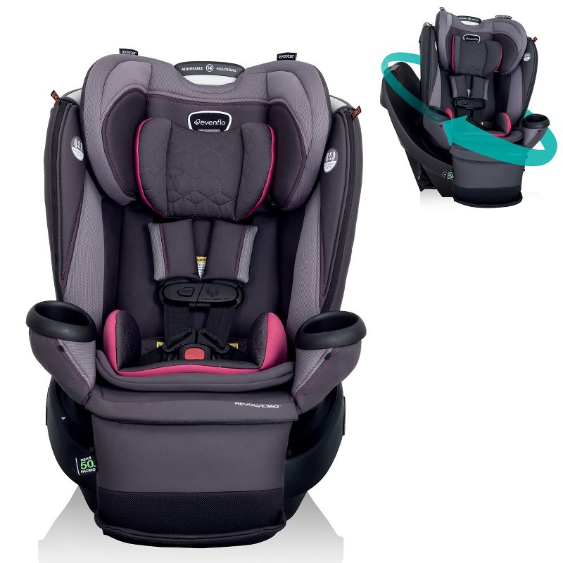 Evenflo Revolve 360 Extend All-in-One Rotational Convertible Car Seat with Quick Clean Cover, 1 of 33