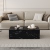 TiramisuBest 39.3" MDF Coffee Table, Modern Light Wood Finish with Stylish Design for Living Room,Wood - 2 of 4