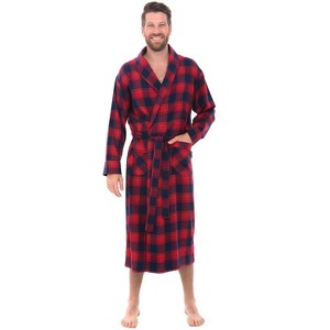 Alexander Del Rossa Men's Lightweight Flannel Robe, Soft Cotton - 1 of 4