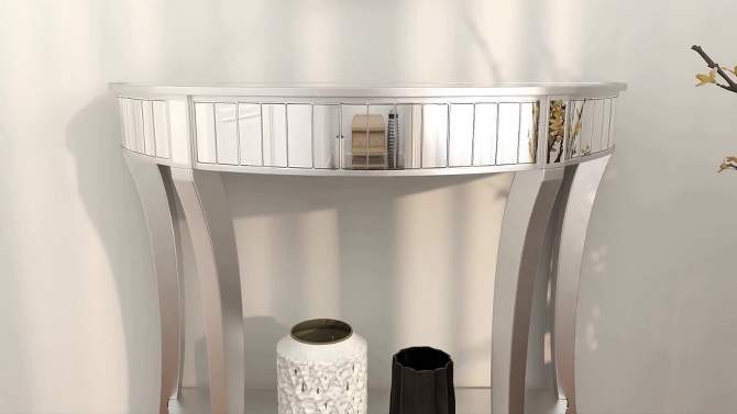 Set of 2 Glam Fir Console Tables with Mirror White - Olivia &#38; May, 2 of 21, play video