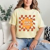Simply Sage Market Women's Sun Shine Checkered Short Sleeve Garment Dyed Tee - 2 of 3