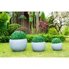 13" Kante Lightweight Concrete Outdoor Set of 3 Planters Gray- Rosemead Home & Garden, Inc.: Freestanding, No Assembly, Modern Decor - 2 of 4