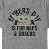 Men's Star Wars: The Mandalorian Grogu Father's Day is for Naps & Snacks T-Shirt - 2 of 4