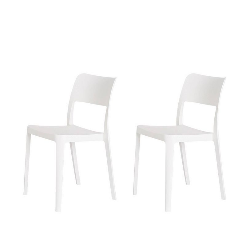 2pk La Vie Stackable Patio Armless Chairs - Lagoon, 1 of 6