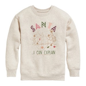 Boys' - Winnie the Pooh - Tigger Christmas - Santa I Can Explain Graphic Long Sleeve Fleece Sweatshirt - 1 of 4