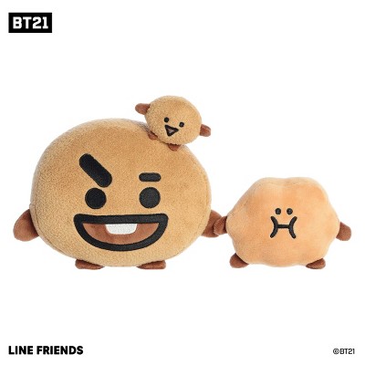 Aurora Mini Brown BT21 4 inches SHOOKY Keychain Lovable Stuffed