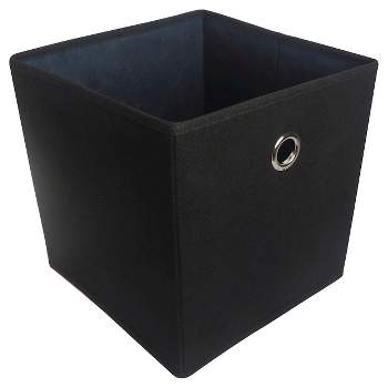 11" Fabric Cube Storage Bin Black - Room Essentials™