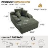67" Corduroy Chaise Lounge Chair with Wide Armrest, Oversized Deep Seat Convertible Boneless Sofa for Living Room, No Assembly-3irtyhousy - 4 of 4