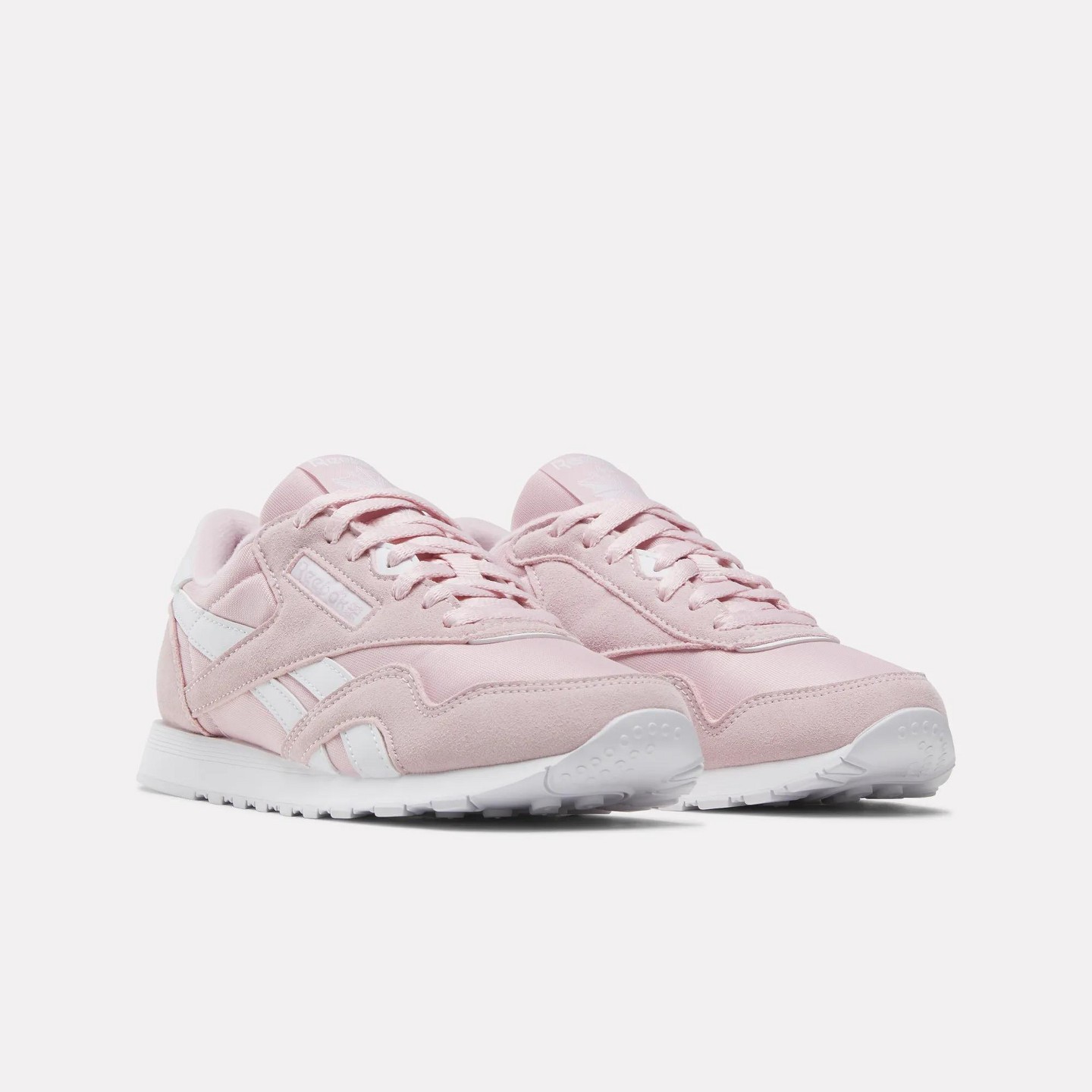 Женские кроссовки Reebok Classic Nylon Shoes Size 10 Elemental Pink/Elemental Pink/White, цвет: Розовый — фото 4