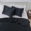 Dual-Sided Velvet Box-Stitched Heavyweight Quilt Set - Great Bay Home - image 2 of 4