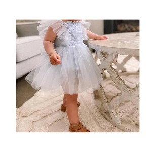 Girl Romper Dress - A Little Lacey - 1 of 4