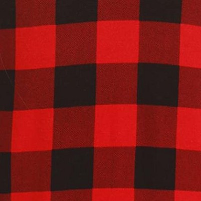 red buffalo plaid with satin trim