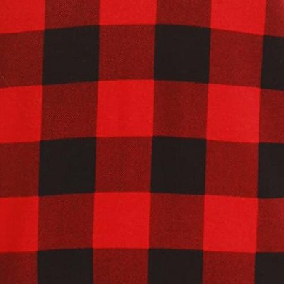 red buffalo plaid with satin trim