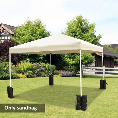 Black Heavy-Duty Polyester Canopy Weight Bags Set of 4