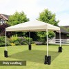 Outsunny 33lbs Canopy Weights Bags for Stability, Sandbag Anchor for Gazebo Pop Up Tent, Set of 4 - Black - 2 of 4