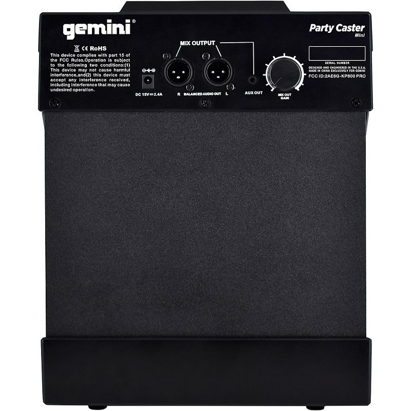 Gemini Party Caster Mini Karaoke System With Handheld Wireless Microphone, 4 of 5