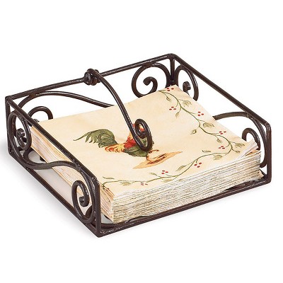 Park Designs Village Luncheon Napkin Holder - Brown Burl
