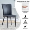 Kumasinova 18.3" Modern PU Dining Chairs Set of 2/4,Ergonomic Kitchen Chairs for Dining Room,Accent Armless Chairs with Metal Legs - 4 of 4