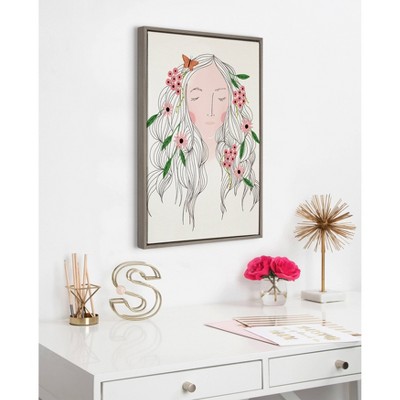 Mother Nature Floral Canvas Wall Art for Nursery