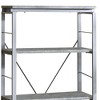 Royal Hampton Industrial Bookshelf with 4 Shelves and Open Metal Frame, Silver and Gray - 3 of 4