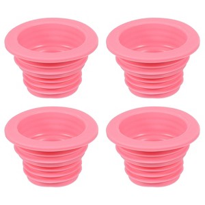 Unique Bargains Silicone Universal Fit Hose Odor-free Drain Pipe Sewer Seal Ring 4 Pcs - 1 of 4