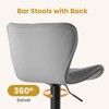 MAYEERTY Set of 2 PU Leather Bar Stools 360 Swivel Adjustable Height 24.8"-33.46" 300LBS Capacity - 4 of 4