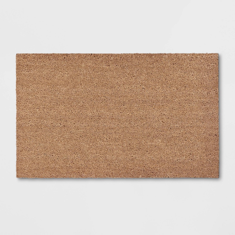 Photos - Doormat 1'6"x2'6" Solid  Beige - Room Essentials™