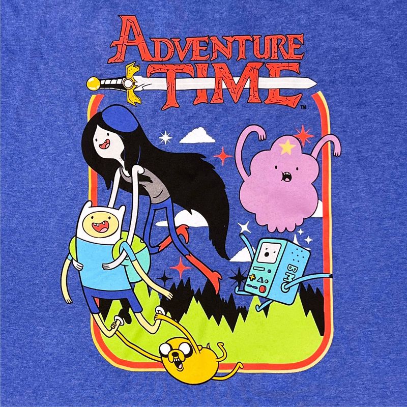 Men&#39;s Adventure Time Short Sleeve Graphic T-Shirt - Heathered Blue, 3 of 4