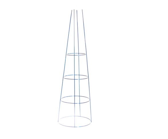 16"x54" Metal Heavy Duty Plant  5pk - Sapphire Blue - Glamos Wire