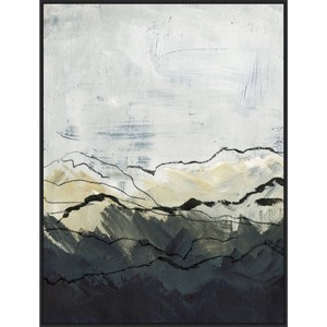Amanti Art 32"x42" Winter Mountains I by Jennifer Paxton Parker Framed Canvas Wall Art Print : Large Vertical Lithograph, Modern Decor - 1 of 4