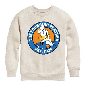Boys' - Disney - The Founding Feather Graphic Long Sleeve Fleece Sweatshirt - 1 of 4