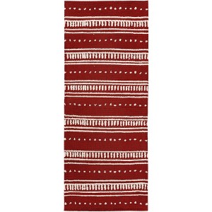 Simple Spaces Moroccan Red Runner Rug, 21"x54" – Boho-Inspired Geometric Accent with Warm Tones for Hallways and Indoor Spaces - 1 of 3