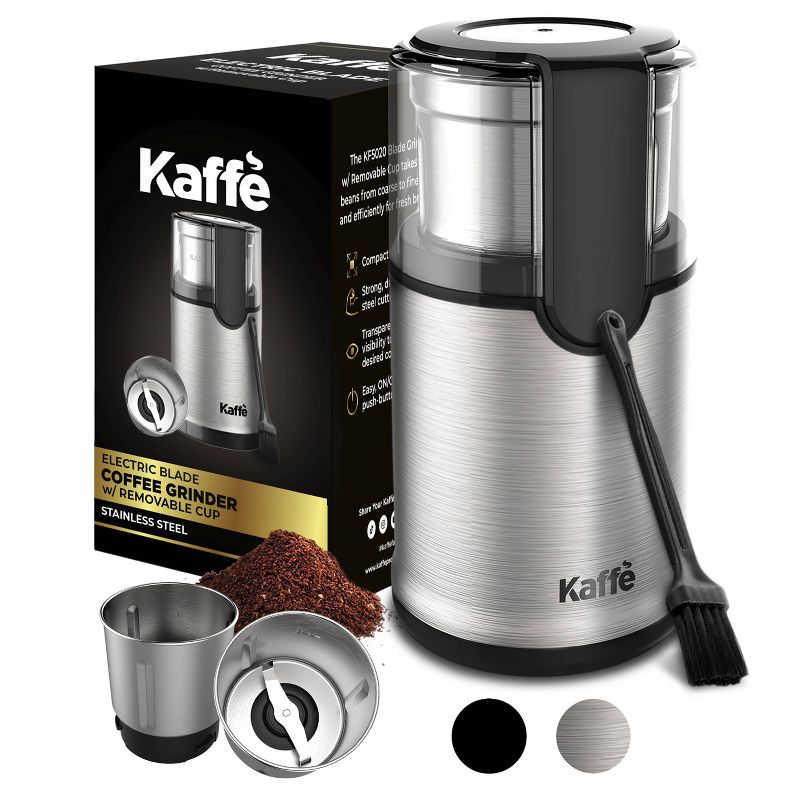 Electric Coffee Blade Grinder/Cleaning Brush with Removable 4.5oz Cup Stainless Steel, 1 of 6