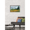 Trends International Wheat Field with Cypresses Framed Wall Poster Prints - 2 of 4