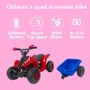TopComfy Baby Walkers Kids Ride On Four Wheels Quad Kids Toys Kids Fun Gift Adjustment Large Comfort Seat for Girls and Boys, Red, 26.4"*15"*12.6" - 2 of 4