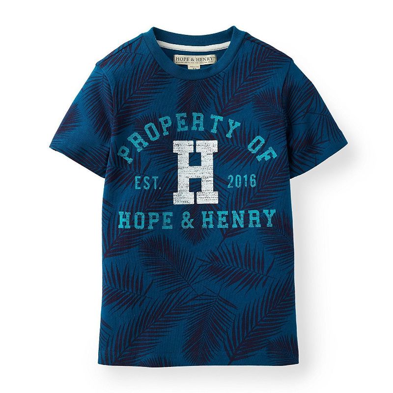 Hope & Henry Boys' Printed Short Sleeve Graphic Tee, Kids, 1 of 5