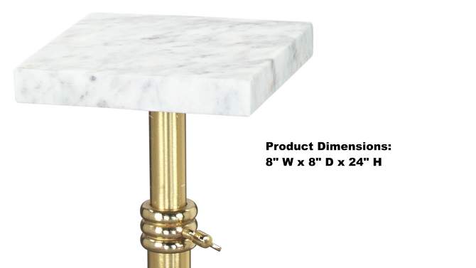 Rumi&#160; Side Table Marble White - ZM Home, 2 of 13, play video