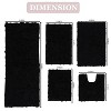 Home Weavers Bell Flower Collection 100% Cotton Tufted Bathroom Rug Set, Non-Slip Latex Bath Rug Set - 3 of 4